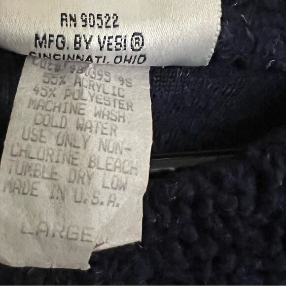 Xavier University fleece pullover, fuzzy crewneck, Vintage Musketeers sz L - Picture 2 of 6